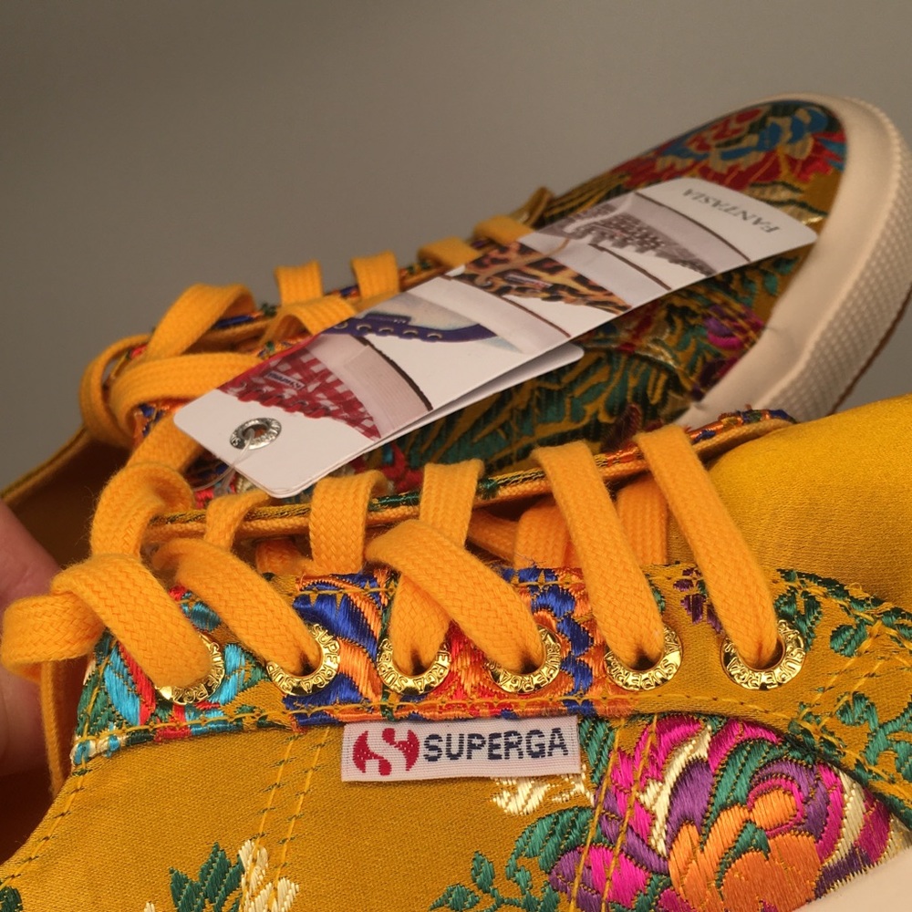 SOLD! Superga Chinoiserie in Mustard 39 Euro Size - Picture 4 of 8